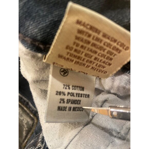 Big Star Jeans Womens 28 R Blue Liv Boot Cut Dark Wash Distressed Denim Pants - Picture 5 of 15